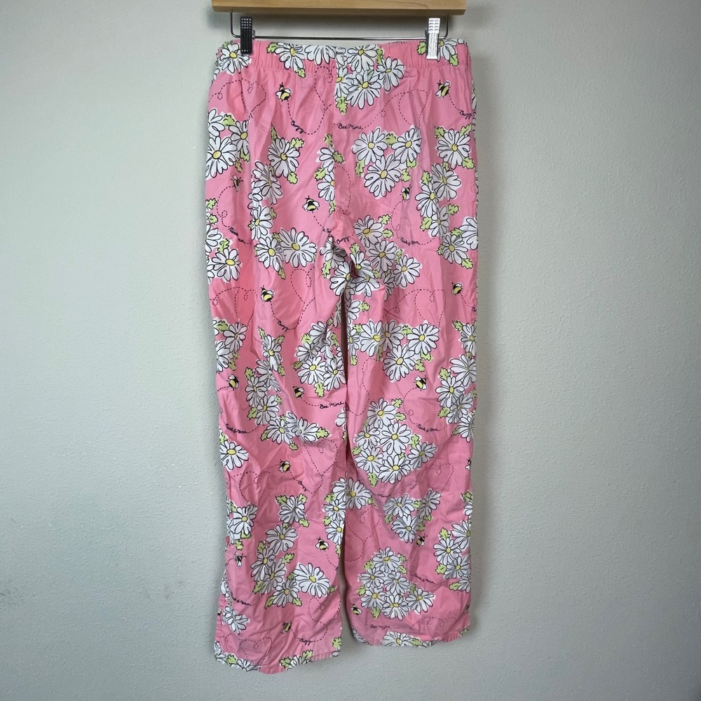 Nick and Nora Bee Mine Pajama Set Women's Size S Pink Daisy Cotton Whimsical - Picture 5 of 16